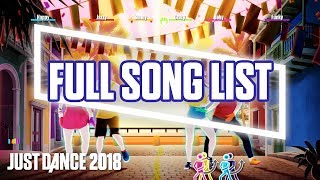 Just Dance 2018 Full Song List  Ubisoft US [upl. by Emelda]