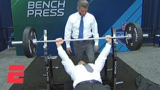 Did ESPNs Adam Schefter really bench press 225 lbs  ESPN [upl. by Noakes]