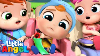 No No I Don’t Want The Seatbelt  Little Angel Nursery Rhymes amp Kids Songs [upl. by Eimmac727]