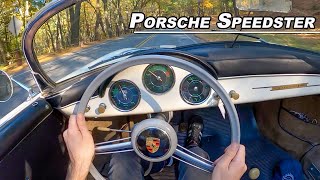 Impossibly Original 37k Mile 1956 Porsche 356A Speedster POV Drive Binaural Audio [upl. by Portland]