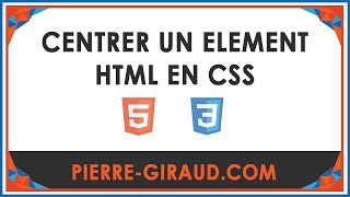 Centrer un élément HTML en CSS [upl. by Ludewig]