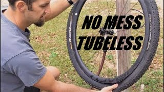 How to Change Tubeless Tires with No Mess  MTB  Gravel  Road [upl. by Irakab]