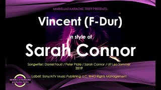 Sarah Connor  Vincent  FDur Karaoke Version [upl. by Lancelle]