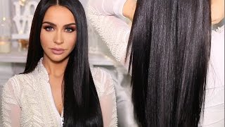 HOW TO SLEEK amp SHINY STRAIGHT HAIR  Carli Bybel [upl. by Inez187]