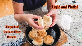 2 Ingredient Biscuits Step By Step Instructions [upl. by Lezley]