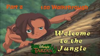 Disneys Tarzan PS1 100 Walkthrough  Part 2  Level 1 Welcome to the Jungle Hard [upl. by Ennadroj]