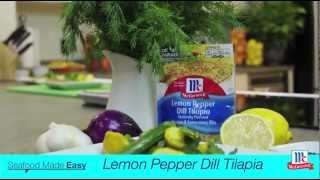 How To Make Tilapia  Lemon Pepper Dill Tilapia Recipe [upl. by Knowling357]