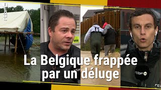 Inondations en Belgique  la Wallonie sous eau dégâts évacuations scoutisme  RTBF Info [upl. by Akerehs]