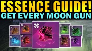 Complete ESSENCE GUIDE  Get EVERY Moon Weapon  ALL Weapon Part Locations  Destiny 2 [upl. by Avitzur]