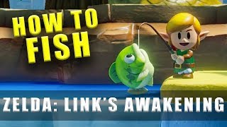 Zelda Links Awakening fishing tips amp how to catch fish Switch [upl. by Gardener]