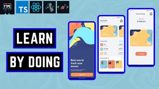 Create A React Native TypeScript Project  A Beautiful Wallet App Design [upl. by Airamat878]