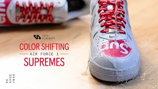 Supreme Air Force 1 Custom With Color Changing Paint [upl. by Ahsiyn527]