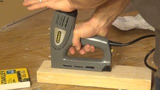 Stanley Electric StapleNail Gun TRE550 [upl. by Asikal2]