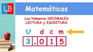 Los Números DECIMALES LECTURA y ESCRITURA ✔👩‍🏫 PRIMARIA [upl. by Marcellus]