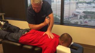 How to assess the Lumbar spine and then Manipulate L45 HVT [upl. by Akemat]