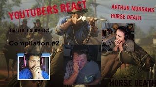 SPOILER Youtubers React to Arthurs Horse Death Red Dead Redemption 2 Horse Death [upl. by Aggie]