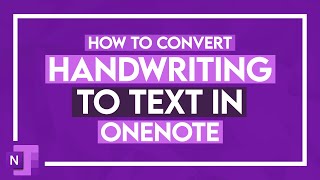 How to Convert Handwriting to Text in OneNote [upl. by Chee]