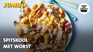 Wat eten we Spitskool met worst [upl. by Oremodlab]