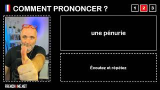 How to pronounce French I une pénurie [upl. by Flessel]