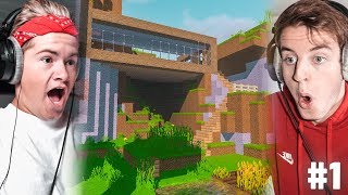 Rik en Jesper bouwen VILLA in Minecraft [upl. by Ailisec]