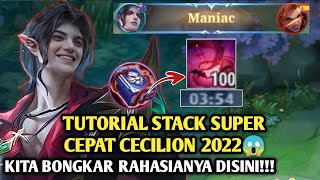 TUTORIAL STACK TERCEPAT CECILION 2022  DIJAMIN PRO MOBILE LEGENDS [upl. by Assirrec395]