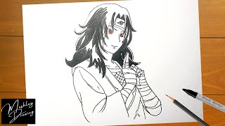 How to Draw Kurenai Yuhi from Naruto  Kurenai Sensei [upl. by Rew22]