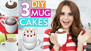 3 EASY DIY MUG CAKES [upl. by Milt339]