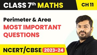 Perimeter and Area  Most Important Questions  Class 7 Maths Chapter 11 [upl. by Nauqahs22]