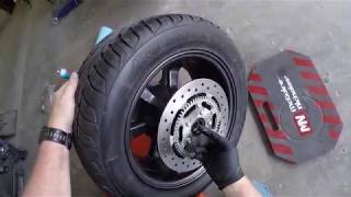 Can Am Spyder RT Rear Tire Removal and Installation amp Belt Alignment [upl. by Okajima]