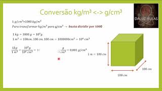 Conversão kgm³ para cm³ [upl. by Alebasi20]