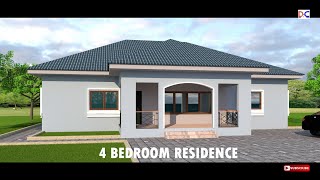 SMALL AND AFFORDABLE HOUSE DESIGN 4 BEDROOM RESIDENCE [upl. by Bridie684]