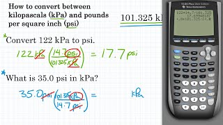 How to Convert Pressure Units kPa amp psi [upl. by Gnanmas]