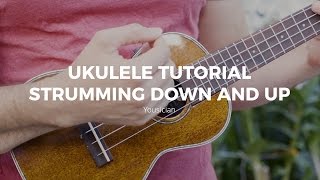 Ukulele Tutorial  Strumming Down And Up [upl. by Suelo644]