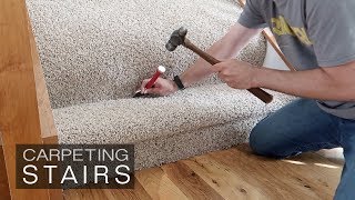 How to Install Carpet on Stairs  how hard is it [upl. by Karry672]