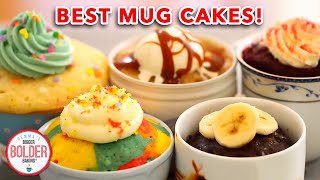 1Minute Microwave Mug Cake Recipes 5 AMAZING Flavors [upl. by Ytissahc912]