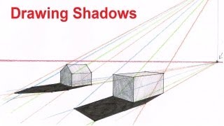 How To Draw Perspective Shadow  Drawing Shadows In Perspective [upl. by Nomae]