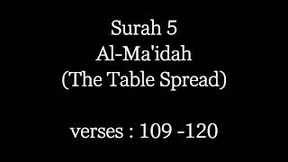 Conversation Between Jesus And Allah  Surah AlMaidah verses 109 120 [upl. by Inej268]