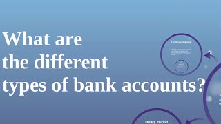 What are The Different Types of Bank Accounts [upl. by Morena]