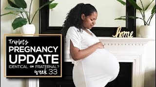 Triplets 33 Week Pregnancy Update  Identical or Fraternal [upl. by Wilfreda]