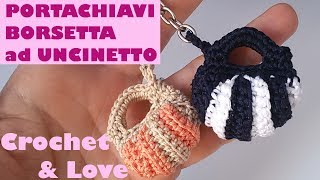 Tutorial borsetta portachiavi ad uncinetto sub Eng y Esp [upl. by Muir]