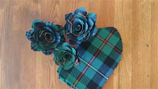 DIY Tartan Fabric Flowers [upl. by Armand265]