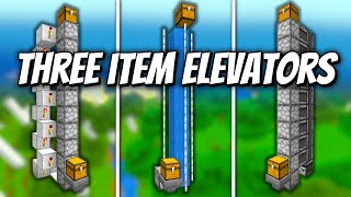 3 Item Elevators  Minecraft Tutorial 121 [upl. by Wehtam]