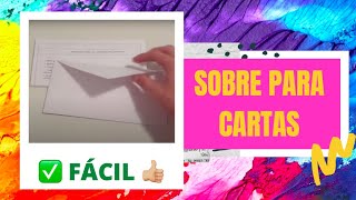 ¿Cómo hacer un sobre de papel para cartas PASO a PASO [upl. by Marc]