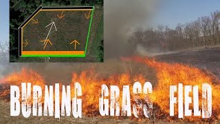 How to safely burn a pasture field of grass  controlled prescribed burn CRP [upl. by Buonomo108]