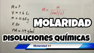 MOLARIDAD en Soluciones Químicas bien fácil [upl. by Thorncombe]