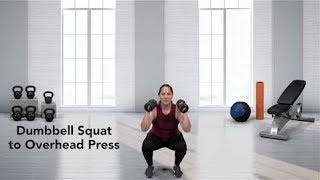 How to do a Dumbbell Squat to Overhead Press [upl. by Aklam]