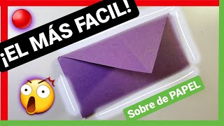 ✅Como Hacer Un SOBRE de papel FACIL Y RAPIDO para una carta PASO A PASO [upl. by Gracie106]