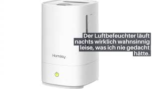 Homasy Ultraschall Luftbefeuchter im Test [upl. by Dnalyar]