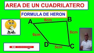 AREA DE UN CUADRILATERO  FORMULA DE HERON [upl. by Aed273]