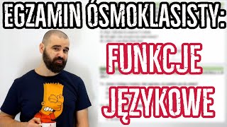 EGZAMIN ÓSMOKLASISTY Funkcje językowe  EGZ8 3 [upl. by Ecissej]